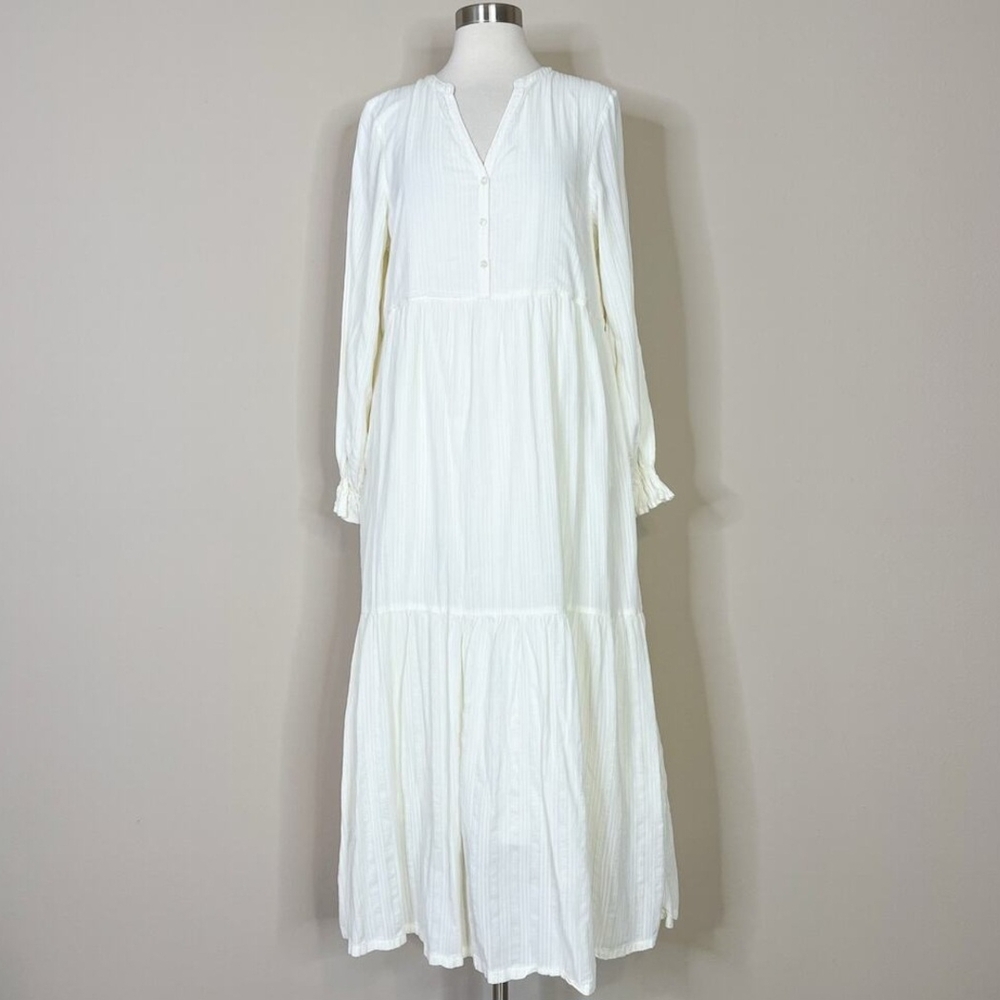 Able White Long Sleeve Maxi Dress
